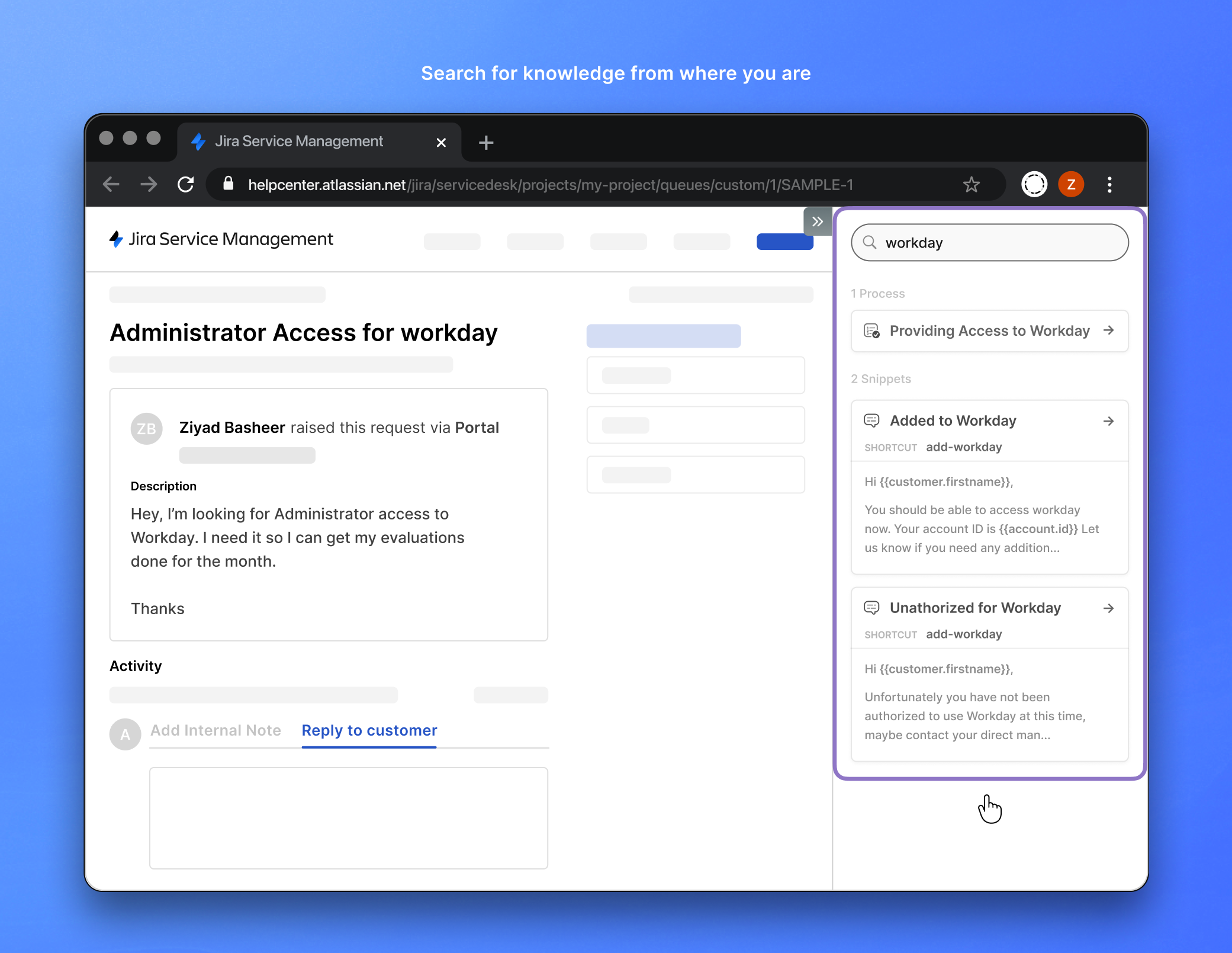 Chrome Knowledge Search